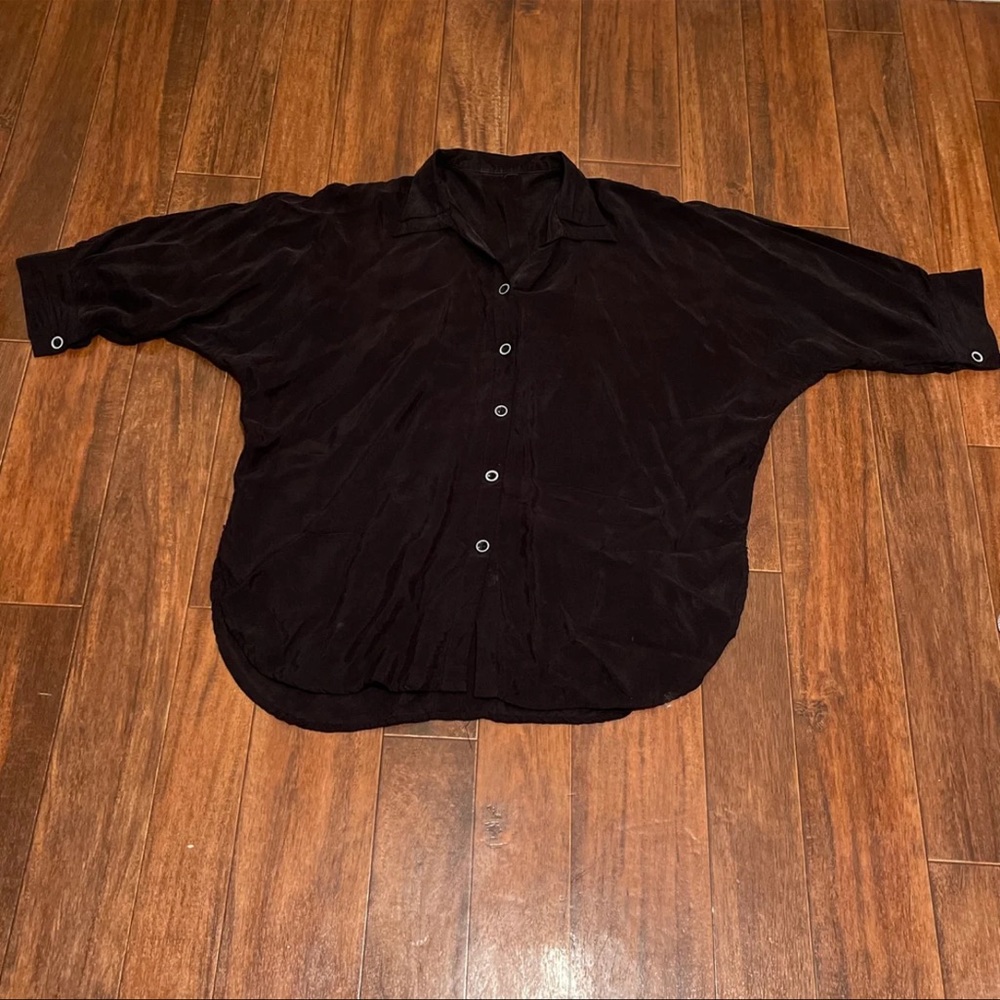 Silks by Fridaze Silk/Cupro Blend Blouse - XL